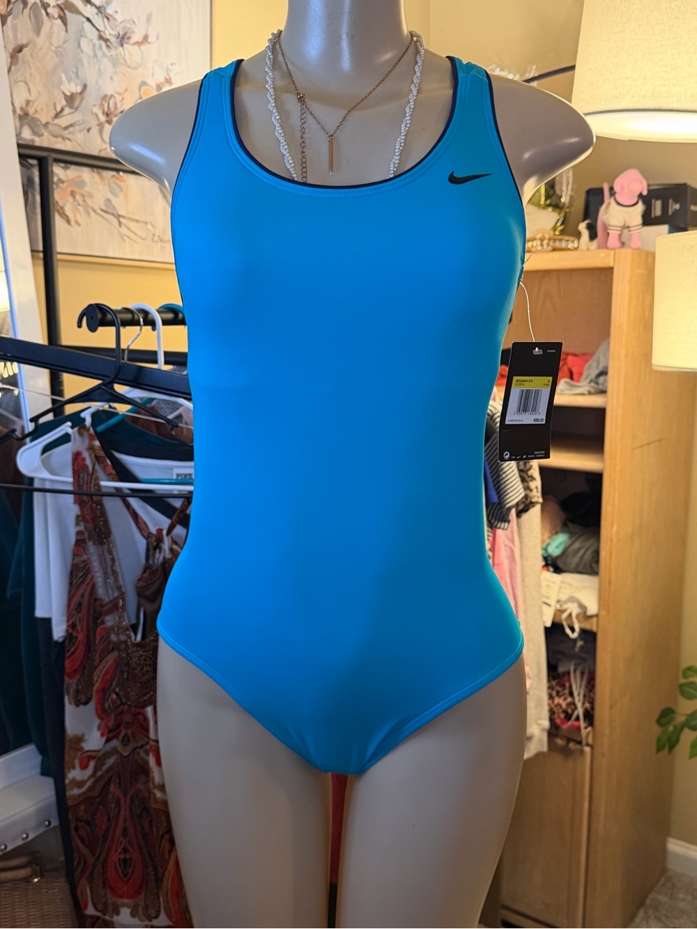 Nike Swim Women's Solid Powerback Chlorine Resistant One Piece - Size Small NWT